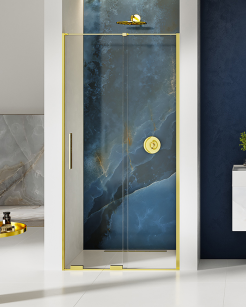 Drzwi prysznicowe SMART LIGHT GOLD 150 złote szkło 8mm New trendy EXK-4218