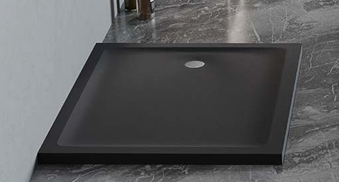 Brodzik MILD SATIN czarny matowy 90x120 H 4,5 NEW TRENDY B-0682