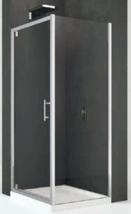 NOVELLINI Kabina prysznicowa Kali G+F 75x100 Drzwi obrotowe  KALI G 75+ścianka Kali F 100  KALIG72-1B+KALIF98-1B