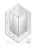 NEW TRENDY Kabina prysznicowa AVEXA BLACK 90x80 lewa czarna EXK-1574 - 10