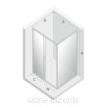 New trendy Kabina prysznicowa 130x80 NEW CORRINA D-0251A/D-0078B - 7