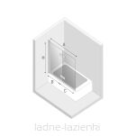 Złoty Parawan nawannowy New SOLEO GOLD BRUSHED 100x140 lewy składany New Trendy P-0173 - 10