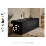 Panel boczny do wanny 80 Black Mat czarny Schedline 5P.PW-80/C/MG - 4