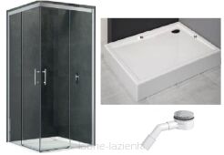 Novellini kabina prysznicowa KALI AH 80x70, 70X80  KALIAH76L1B +KALIAH66L1B kompletna kabina + brodzik City 80x70x14