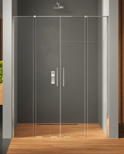 Drzwi prysznicowe SMART 170 szkło 8mm dwuskrzydłowe New trendy EXK-4018