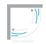 NEW TRENDY Kabina półokrągła uniwersalna NEW VARIA 80X80 h200 K-5466 - 2