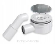 Syfon brodzikowy niski 6cm czyszczony od góry SUPERSLIM  2 dekle srebrny i czarny - 6