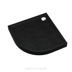 Brodzik CAMERON BLACK 80x80x12 półokrągły Schedpol Schedline 3ST.C1O-8080/C/ST