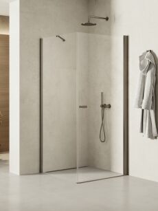 Grafitowa kabina prysznicowa 70x70 NEW SOLEO GUNMETAL BRUSHED New Trendy K-2125