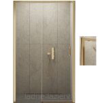 Złote szczotkowane drzwi prysznicowe PRIME GOLD BRUSHED 140 lewe New Trendy D-0792A - 7