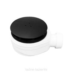 Syfon brodzikowy fi 90 h58mm  dekiel czarny mat SDB90PB