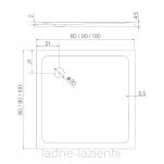 NEW TRENDY Brodzik MILD STONE 100x100 h4,5  B-0543 - 4
