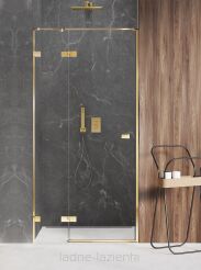 Drzwi prysznicowe AVEXA GOLD SHINE 130 Lewe złote połysk New Trendy EXK-1640