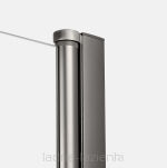 Grafitowy Parawan nawannowy New SOLEO GUNMETAL BRUSHED 110x140 lewy składany New Trendy P-0163 - 8