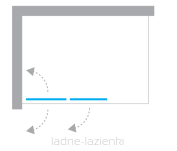 Grafitowy Parawan nawannowy New SOLEO GUNMETAL BRUSHED 110x140 lewy składany New Trendy P-0163 - 11