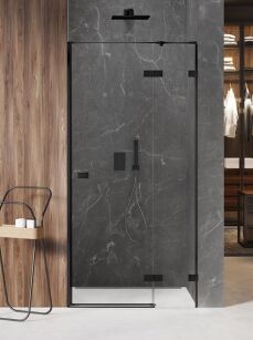 NEW TRENDY Drzwi prysznicowe AVEXA BLACK 80 prawe czarne EXK-1547