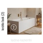 Panel boczny do wanny 70 Smooth White 70x55 Schedline 5P.PW-70 - 2
