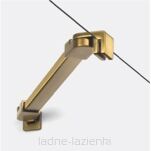 Złote szczotkowane drzwi prysznicowe NESTA GOLD BRUSHED 80 prawe D-0867A NEW TRENDY - 2