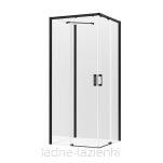 New trendy Kabina prysznicowa 80x80 CZARNA PRIME BLACK trójścienna K-0993 - 4