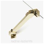 Złoty Parawan nawannowy NESTA LIGHT GOLD 100x150 lewy 6mm New Trendy P-0239 - 2
