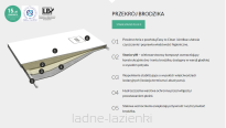 Brodzik PROTOS SMOOTH WHITE 80x180 180x80 Schedpol Schedline 3SP.P1P-80180M1 - 7