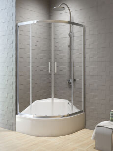 NEW TRENDY Kabina półokrągła uniwersalna NEW VARIA 80x80 h165 K-0493 ( sprawdź następcę K-5468)