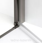 Grafitowa kabina prysznicowa 100x70 NEW SOLEO GUNMETAL BRUSHED New Trendy K-2143 - 3