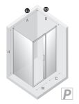 Miedziana szczotkowana Kabina prysznicowa 100x80 P rozsuwana PRIME COPPER BRUSHED New Trendy D-0813A/D-0341B - 9