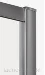 Nowoczesna kabina półokrągła PRIME GUNMETAL rozsuwana 80X80X200  New Trendy K-4977 - 6