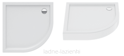 NEW TRENDY Brodzik COLUMBUS 80x80x14 akrylowy półokrągły B-0409