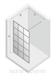 NEW TRENDY Kabina Walk in AVEXA BLACK 100 czarna ścianka wolnostojąca EXK-2023 - 3