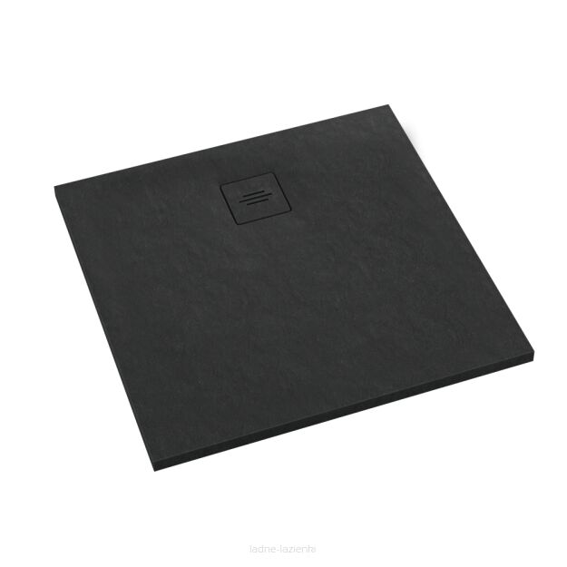 Brodzik PROTOS BLACK STONE 90x90 czarny Schedpol Schedline 3SP.P2K-9090/C/ST-M1/C/ST