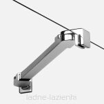 Parawan nawannowy NESTA CHROM 60x150 wspornik kątowy  8mm New Trendy P-0192 - 7