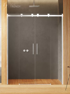 Drzwi prysznicowe SOFTI 140 dwuskrzydłowe szkło 8mm New trendy EXK-3905
