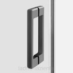 Grafitowa szczotkowana Kabina prysznicowa 100x70 P rozsuwana PRIME GUNMETAL BRUSHED New Trendy D-0886A/D-0352B - 3