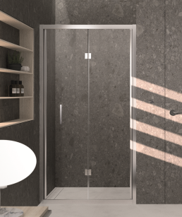 NOVELLINI Drzwi prysznicowe składane  KALI S 85, 90  (85-91)do wnęki KALIS85-1B