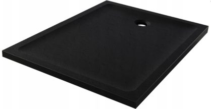 Brodzik MILD STONE czarny 90x100 h4,5  NEW TRENDY B-0596