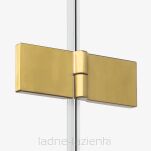 Złoty szczotkowany parawan nawannowy NESTA GOLD BRUSHED 120x150 prawy 6mm New Trendy P-0250 - 3