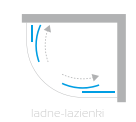 NEW TRENDY Kabina asymetryczna NEW VARIA 100x80 h170 K-5472 - 12