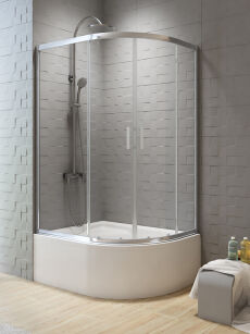 NEW TRENDY Kabina asymetryczna NEW VARIA 100x80 h170 K-5472