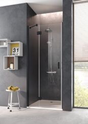 Kermi Drzwi prysznicowe Osia Black 100 Lewe czarne OSSFL100203PK