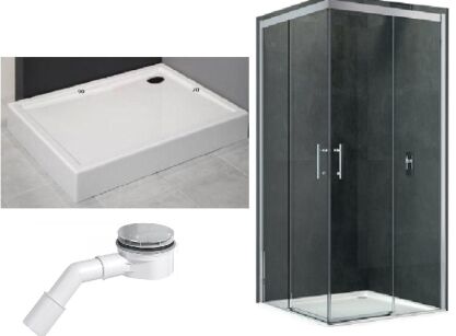 Novellini kabina prysznicowa KALI AH 80x70, 70X80  KALIAH76L1B +KALIAH66L1B cała kabina + brodzik City 80x70x14+ syfon