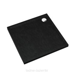 Schedpol brodzik SHARPER BLACK STONE 80x80 h4,5 Schedline 3S.S1K-8080/C/ST