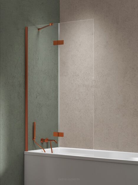 Miedziany parawan nawannowy NESTA COPPER BRUSHED 110x150 lewy 6mm New Trendy P-0253