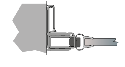 Sanswiss SOLINO zestaw montażowy do drzwi do wnęki srebrny  V2.SOL.50