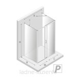 New trendy Kabina prysznicowa 140x80 P CZARNA PRIME BLACK trójścienna K-0953 - 8