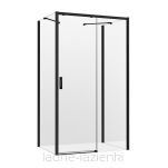 New trendy Kabina prysznicowa 140x80 P CZARNA PRIME BLACK trójścienna K-0953 - 3