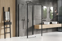 New trendy Kabina prysznicowa 140x80 P CZARNA PRIME BLACK trójścienna K-0953 - 10