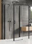 New trendy Kabina prysznicowa 140x80 P CZARNA PRIME BLACK trójścienna K-0953 - 4
