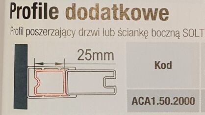 SanSwiss profil poszerzający do SOLINO SOLT1, ACA1.50.1984